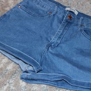 High-Waisted Denim Shorts